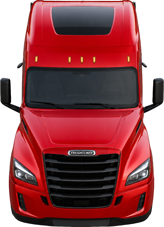 GJN Trucking red Freightliner Cascadia